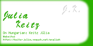 julia keitz business card